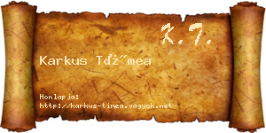 Karkus Tímea névjegykártya