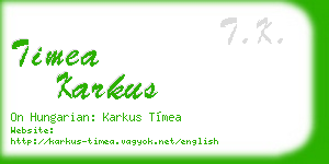 timea karkus business card