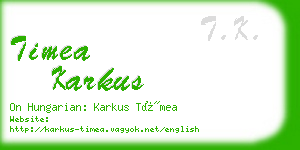 timea karkus business card